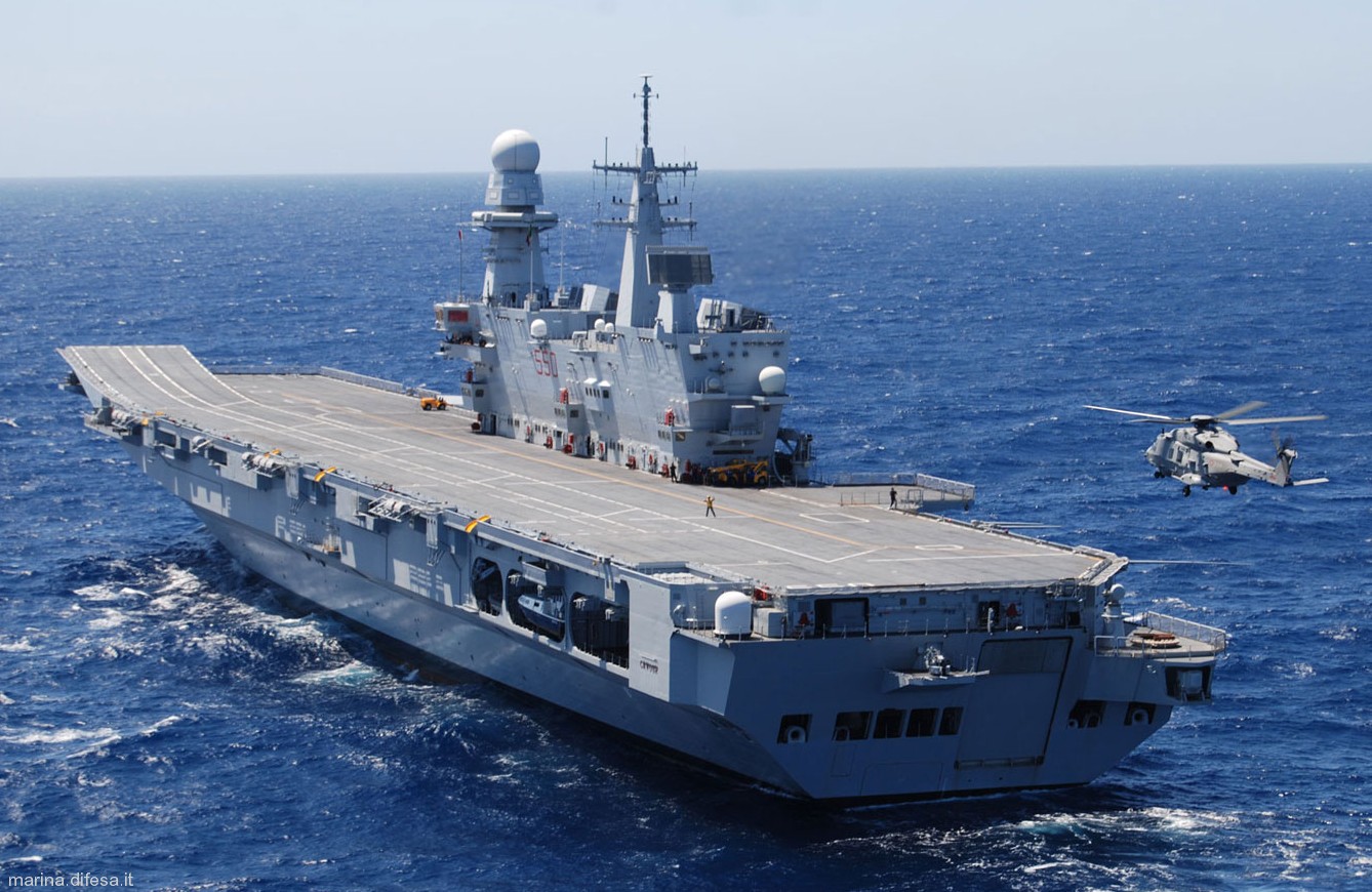 c-550 its cavour aircraft carrier italian navy marina militare 10 nh90