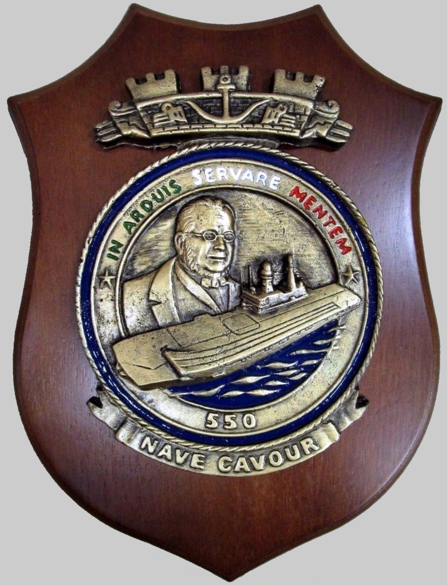 c550 its cavour insignia crest patch badge aircraft carrier italian navy marina militare 03c