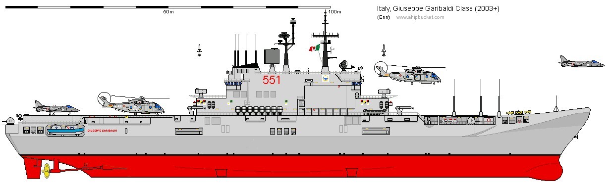 c-551 its giuseppe garibaldi aircraft carrier italian navy marina militare drawing 03
