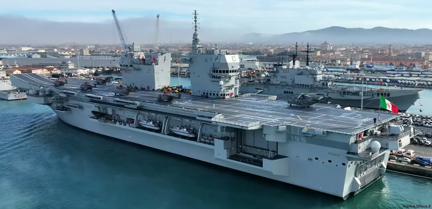 l-9890 its trieste lhd landing ship helicopter dock italian navy marina militare commissioning livorno 2024 22