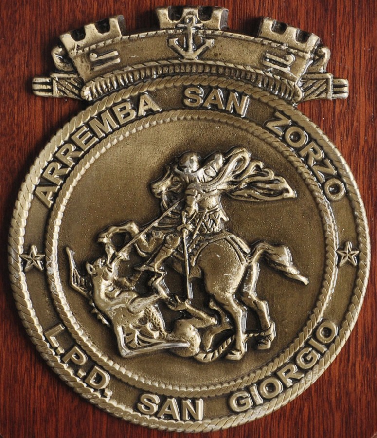 l-9892 san giorgio insignia crest patch badge its nave lpd amphibious transport dock landing ship italian navy marina militare
