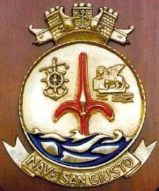 l 9894 san giusto crest insignia patch badge san giorgio class amphibious transport dock landing ship italian navy marina militare italiana