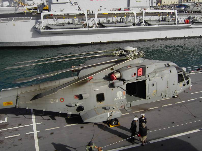 eh-101 helicopter its nave giuseppe garibaldi c 551