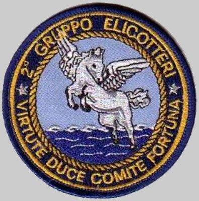 grupelicot 2 gruppo elicotteri 2nd helicopter group italian navy marina militare crest insignia patch catania fontanarossa