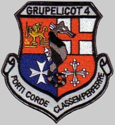 grupelicot 4 gruppo elicotteri 4th helicopter group italian navy marina militare crest insignia patch taranto grottaglie