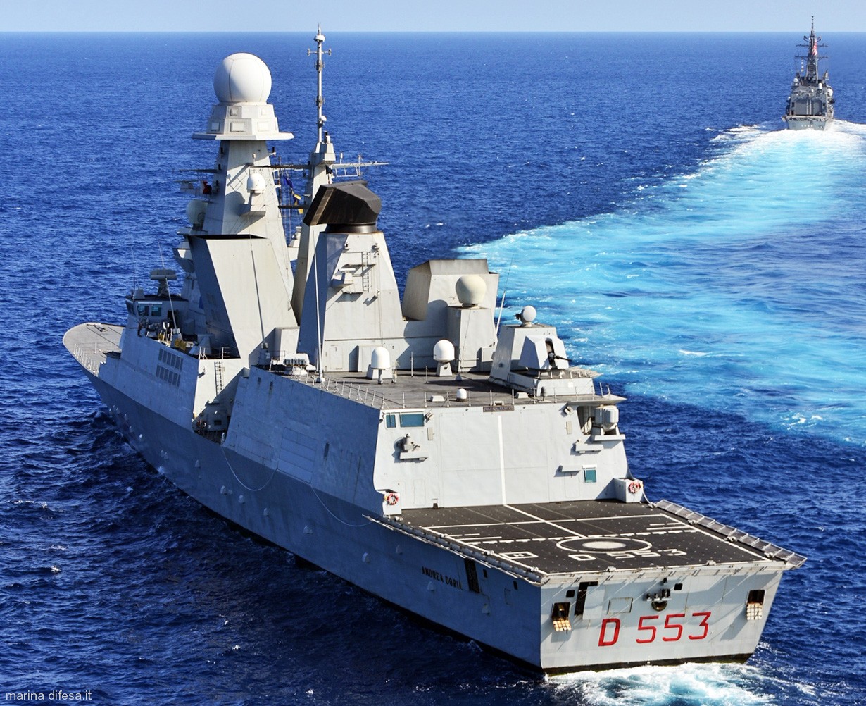 d-553 its andrea doria guided missile destroyer ddgh horizon class italian navy 12
