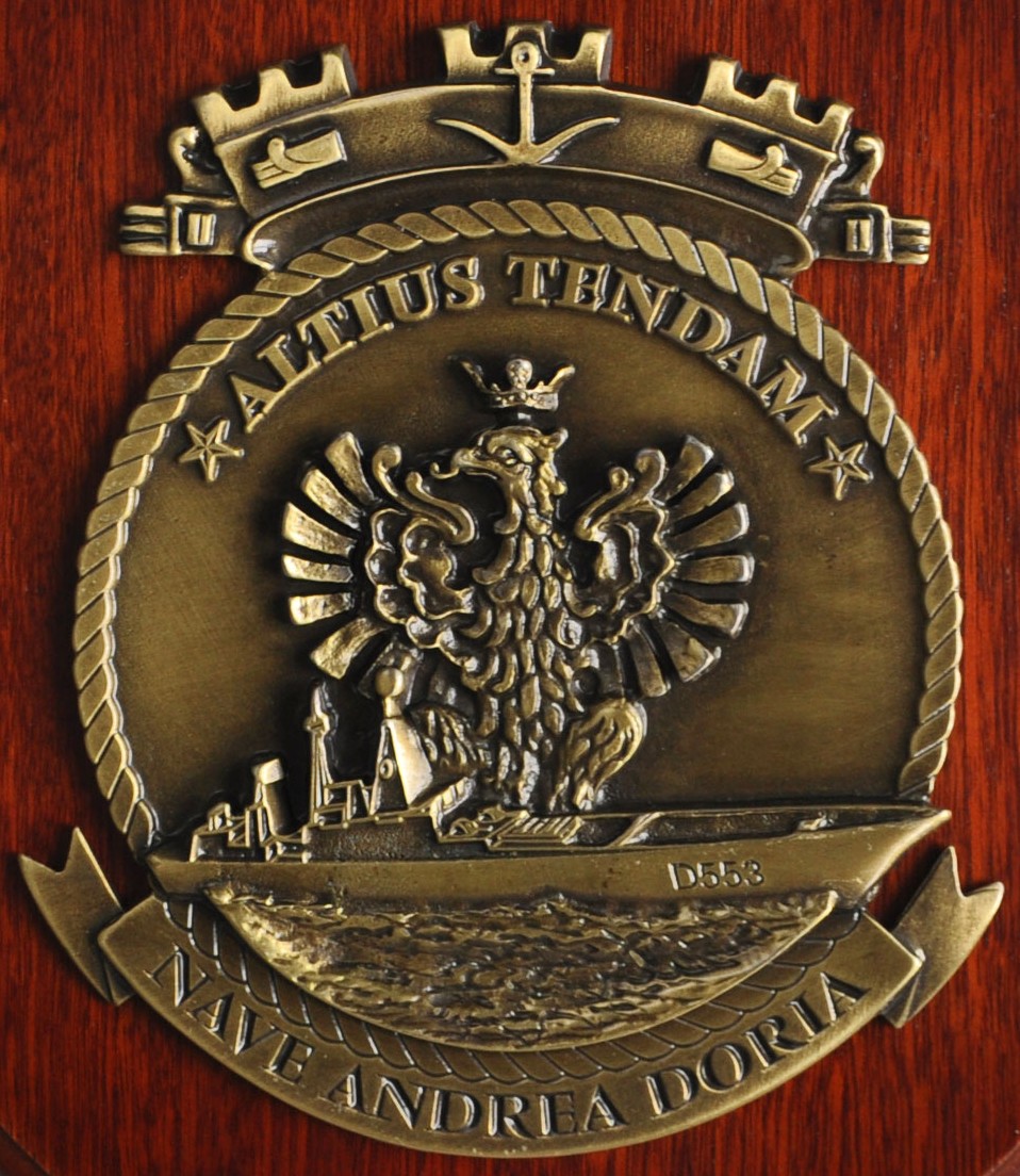 d-553 andrea doria its nave insignia crest patch badge horizon class guided missile destroyer italian navy marina militare 02x