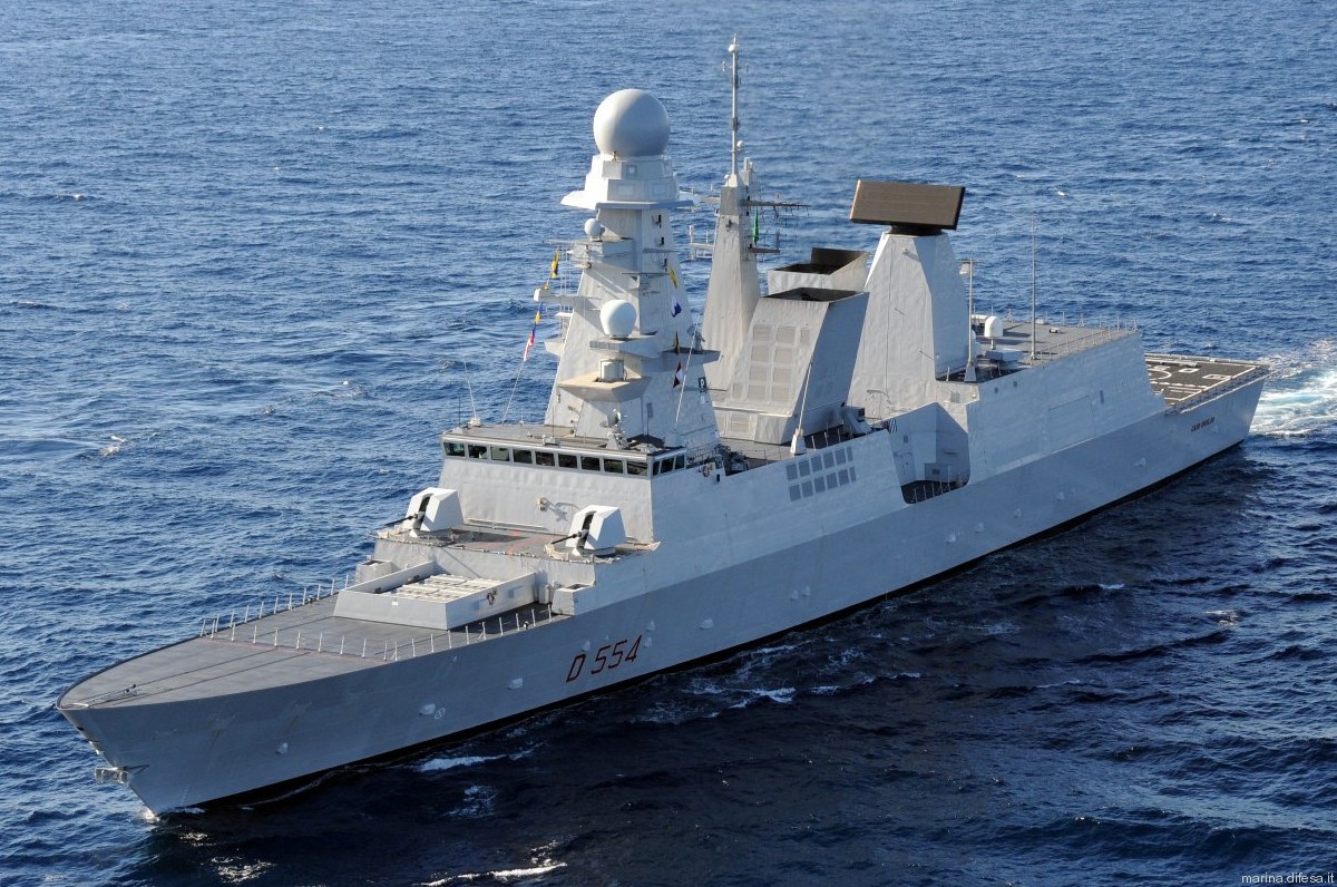 d-554 caio duilio its nave horizon class guided missile destroyer italian navy 02