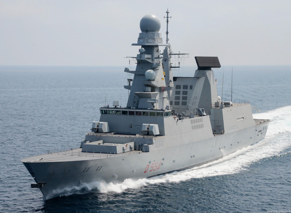 d-554 caio duilio its nave horizon class guided missile destroyer italian navy 09