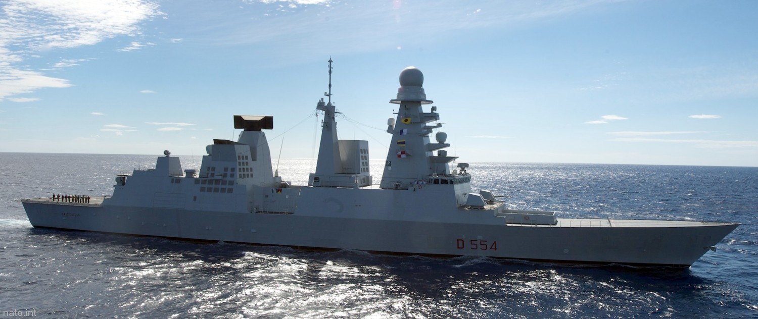 d-554 caio duilio its nave horizon class guided missile destroyer italian navy 12
