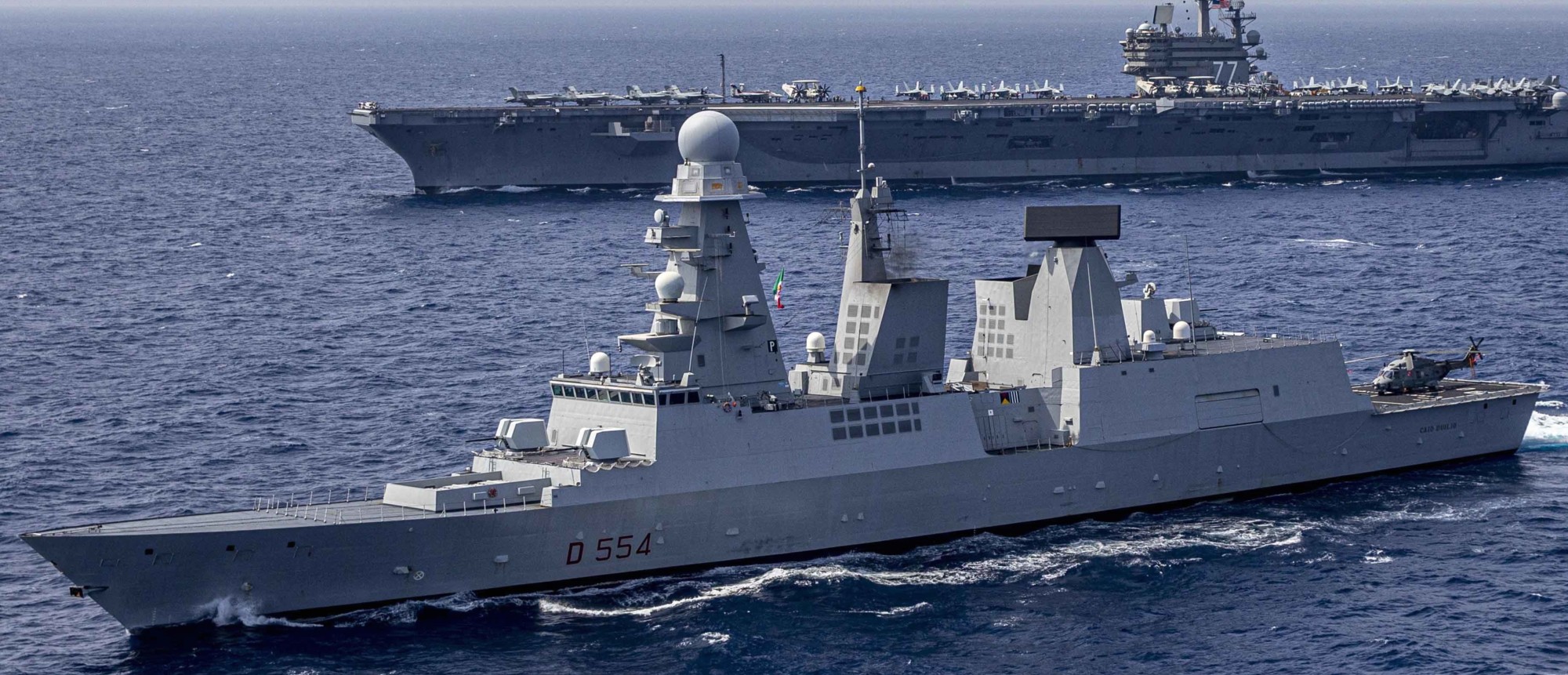 d-554 caio duilio its nave horizon class guided missile destroyer ddgh italian navy marina militare 42