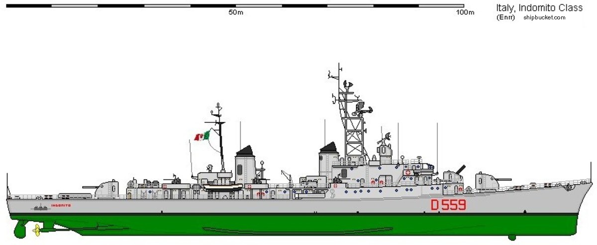 impetuoso class destroyer italian navy marina militare indomito d-558 d-559 nave 07c