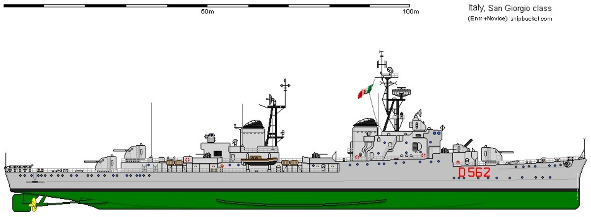 d-562 san giorgio destroyer nave its italian navy marina militare mmi 11
