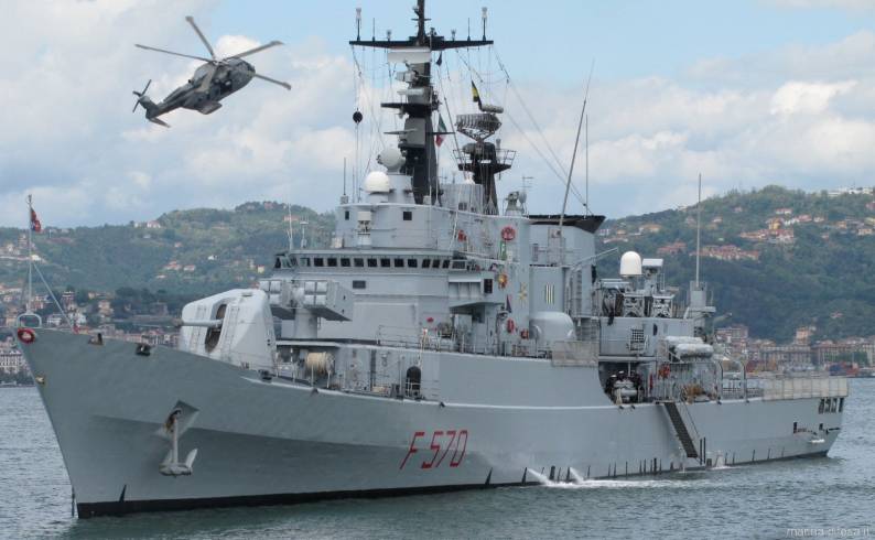 f 570 its maestrale class frigate italian navy marina militare italiana la spezia