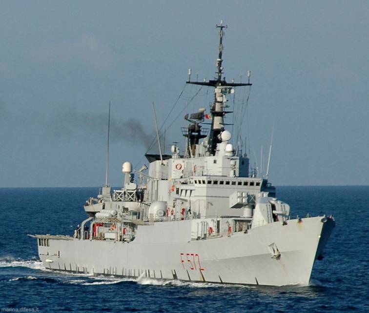 f 572 nave libeccio maestrale class guided missile frigate italian navy marina militare italiana