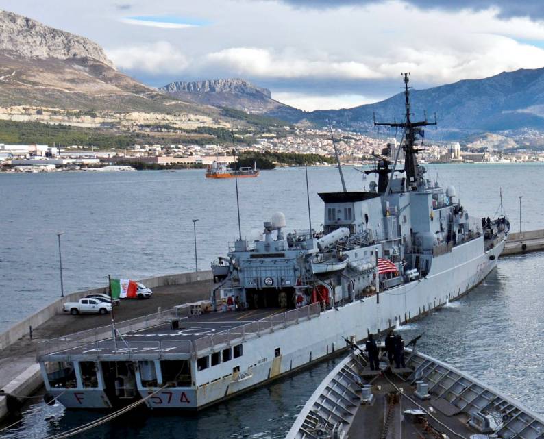 f 574 aliseo maestrale class frigate italian navy nato snmg-2 split croatia 2015