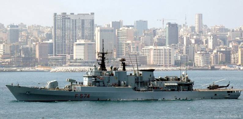 f 574 aliseo beirut lebanon frigate italian navy