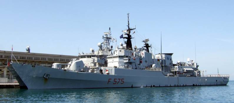 f 575 euro maestrale class guided missile frigate nato snmg-2 trieste