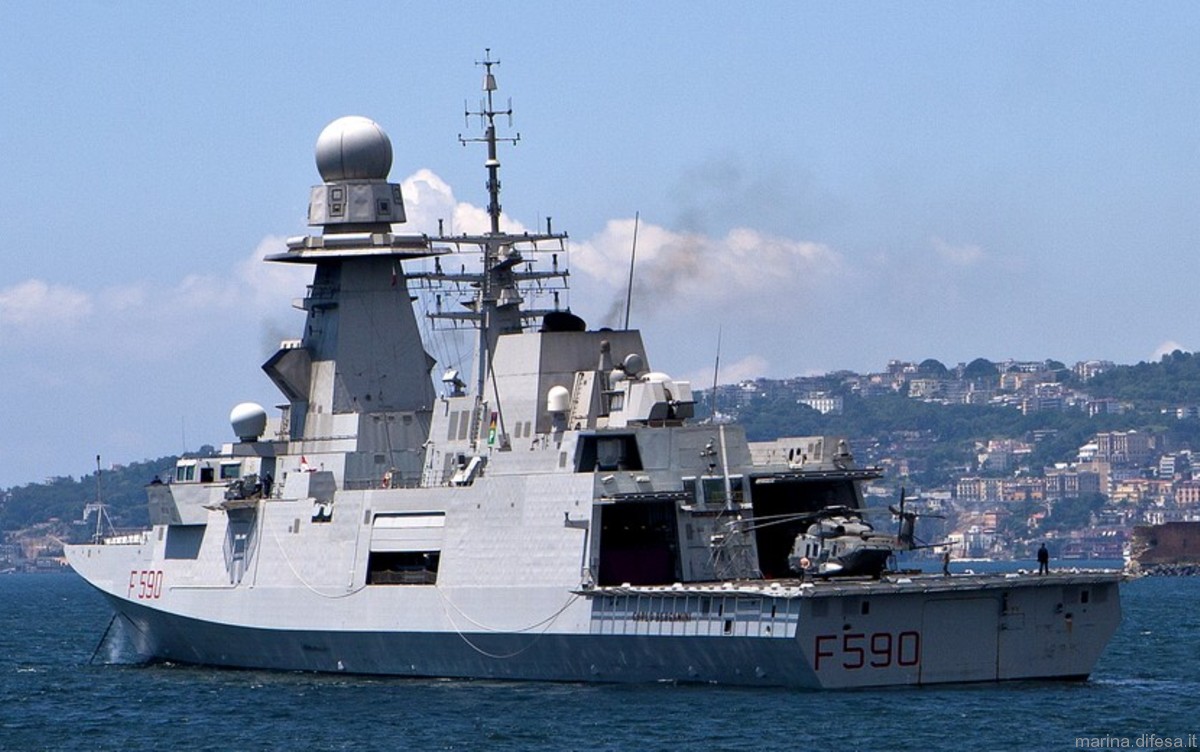 f-590 its carlo bergamini nave fremm class guided missile frigate italian navy marina militare 40