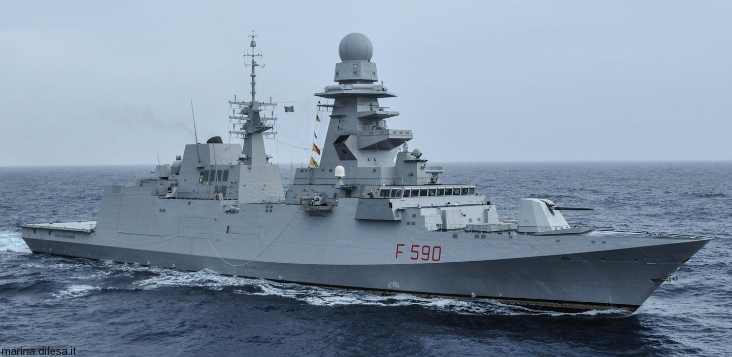 f-590 its carlo bergamini nave fremm class guided missile frigate italian navy marina militare 42