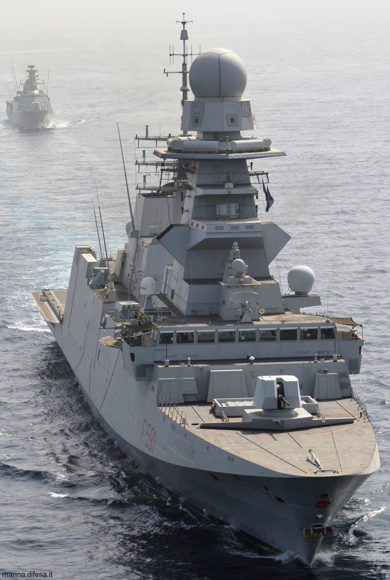 f-591 virginio fasan its nave bergamini fremm class guided missile frigate italian navy marina militare 19 oto melara 76/62 gun