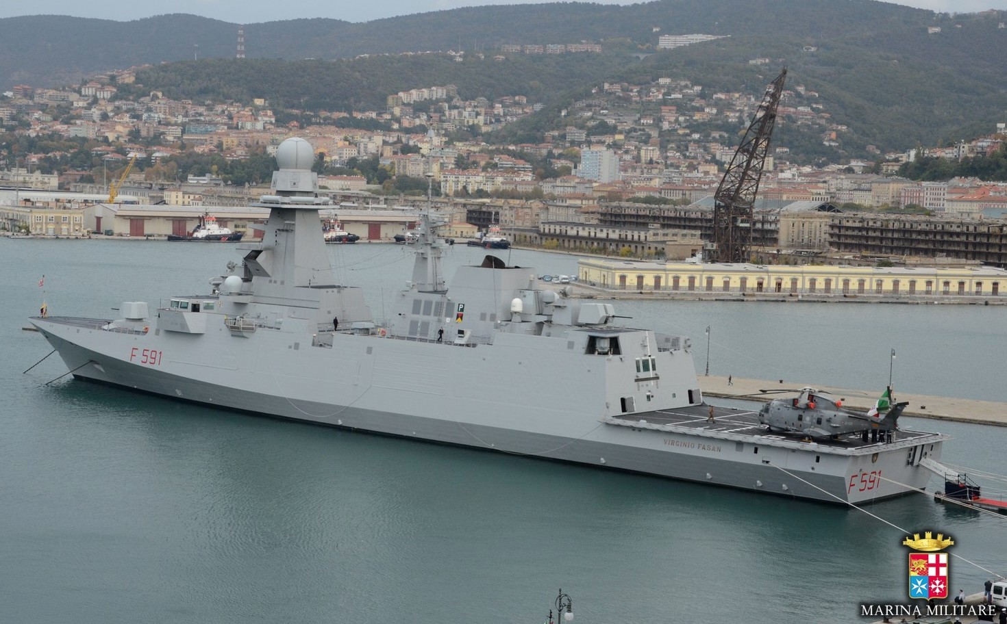 f-591 virginio fasan its nave bergamini fremm class guided missile frigate italian navy marina militare 21 trieste
