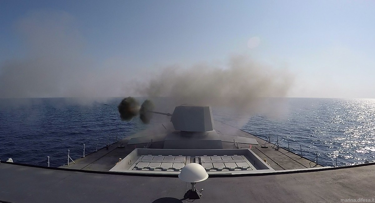 f-591 virginio fasan its nave bergamini fremm class guided missile frigate italian navy marina militare 48 oto melara breda gun