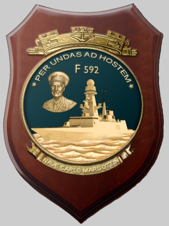 f-592 its carlo margottini insignia crest patch badge frigate italian navy 02c