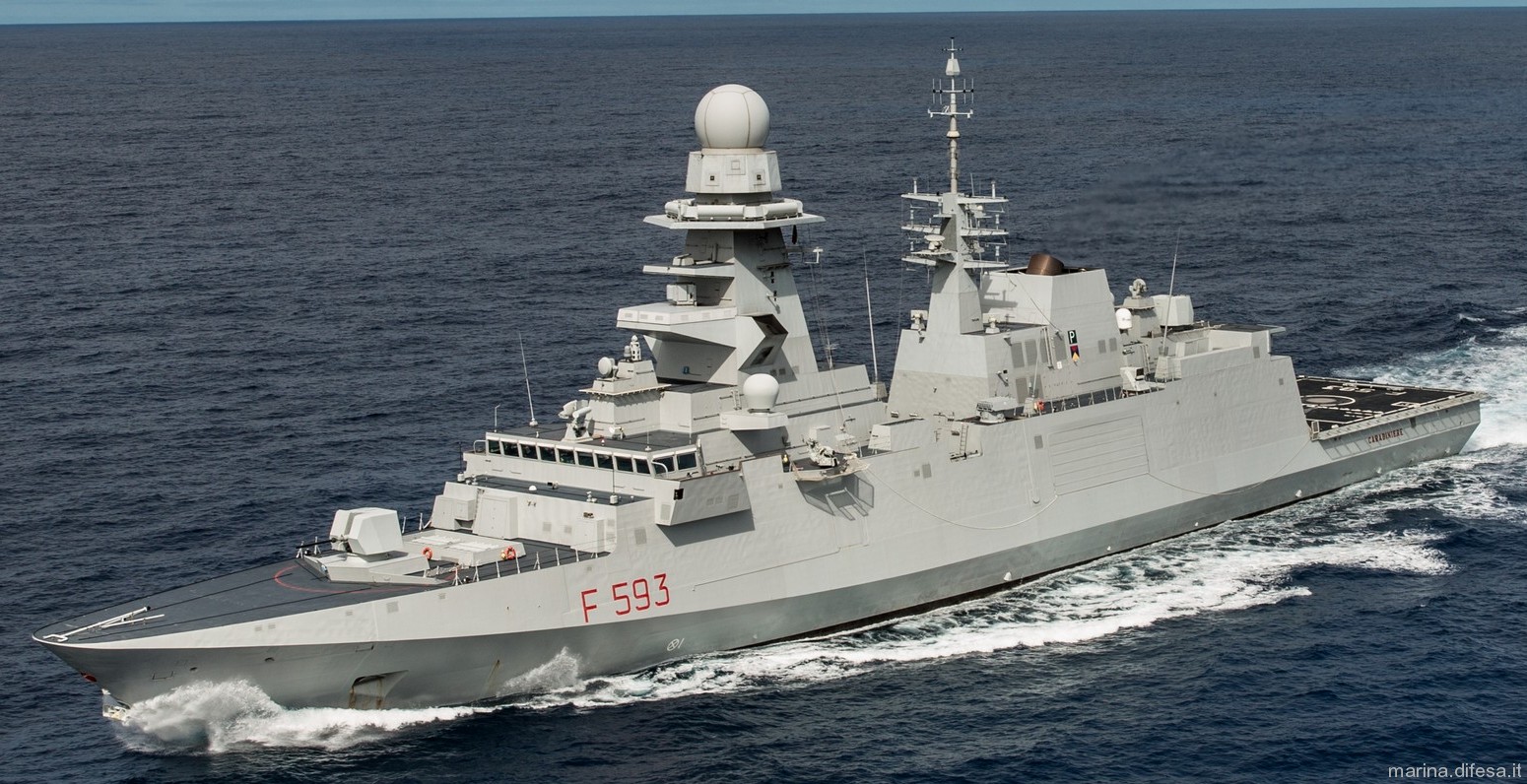 f-593 carabiniere its nave bergamini fremm class guided missile frigate italian navy marina militare 02