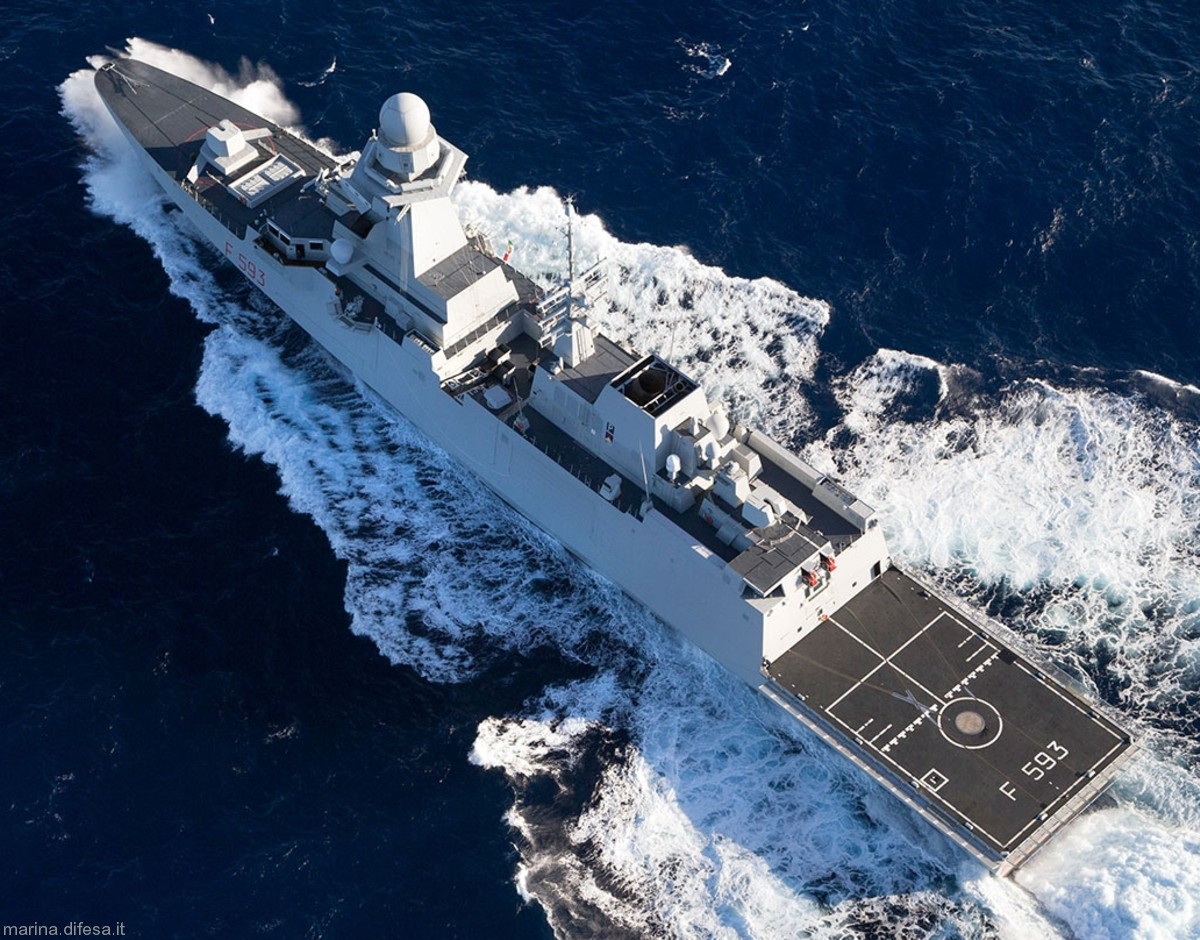 f-593 carabiniere its nave bergamini fremm class guided missile frigate italian navy marina militare 04