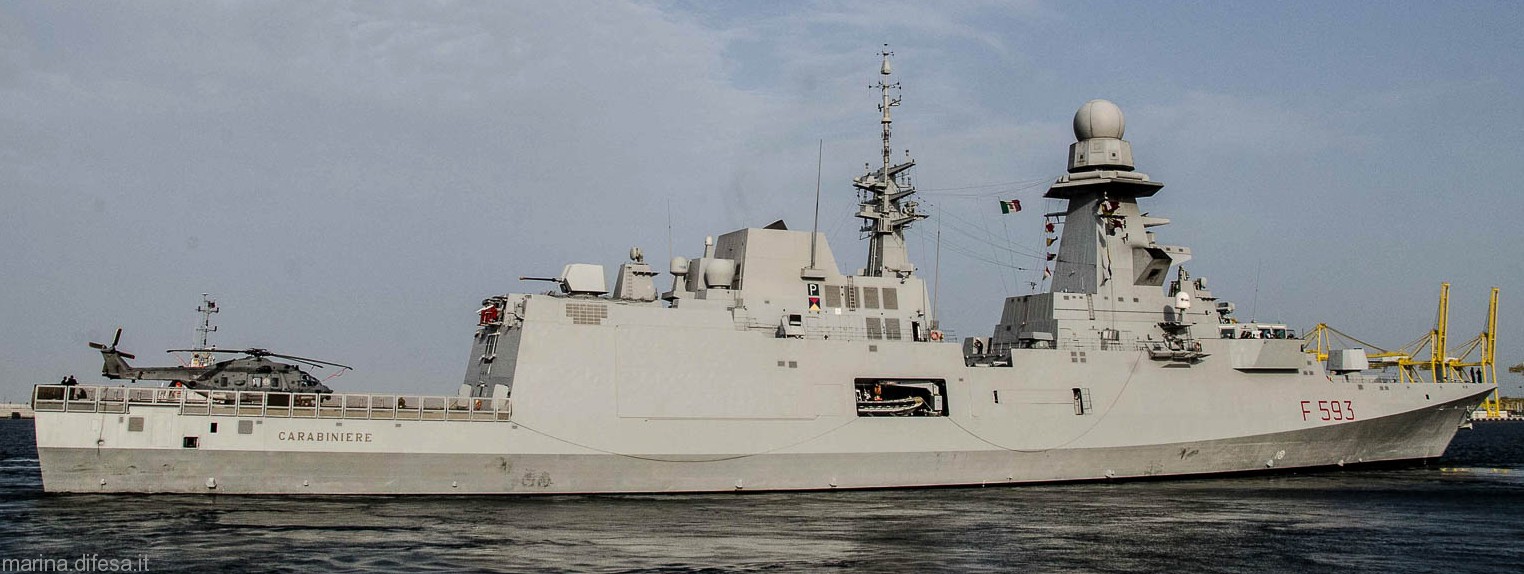 f-593 carabiniere its nave bergamini fremm class guided missile frigate italian navy marina militare 05