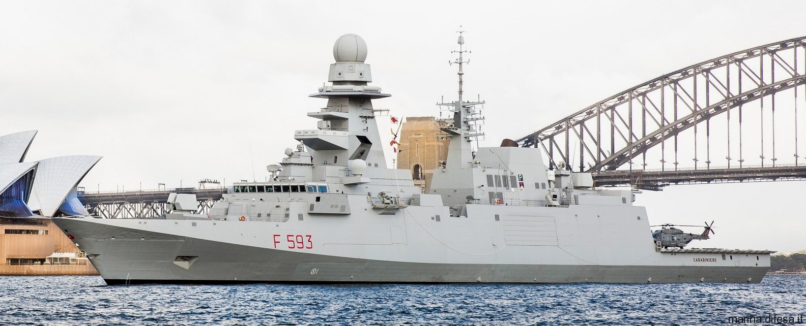 f-593 carabiniere its nave bergamini fremm class guided missile frigate italian navy marina militare 16