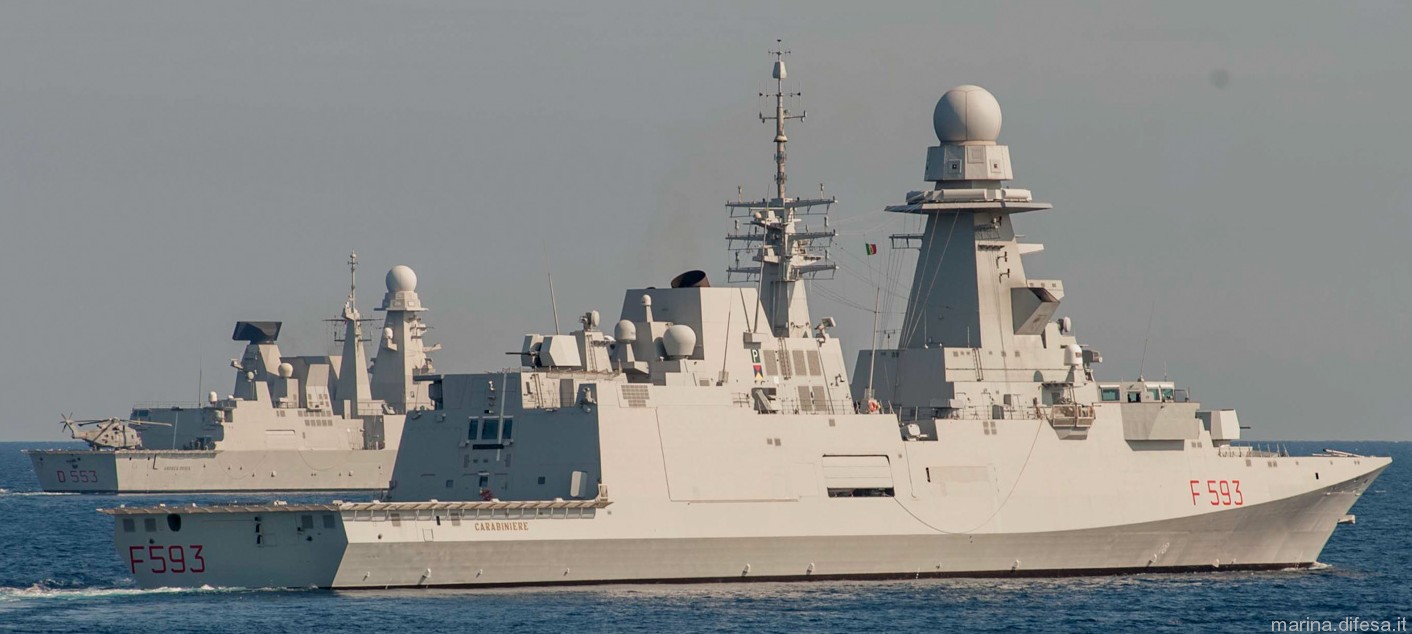 f-593 carabiniere its nave bergamini fremm class guided missile frigate italian navy marina militare 17