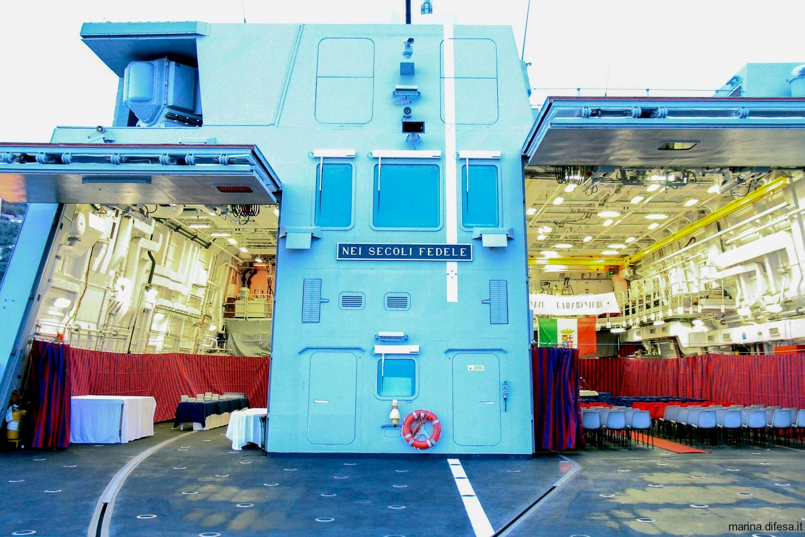 f-593 carabiniere its nave bergamini fremm class guided missile frigate italian navy marina militare 50 hangar