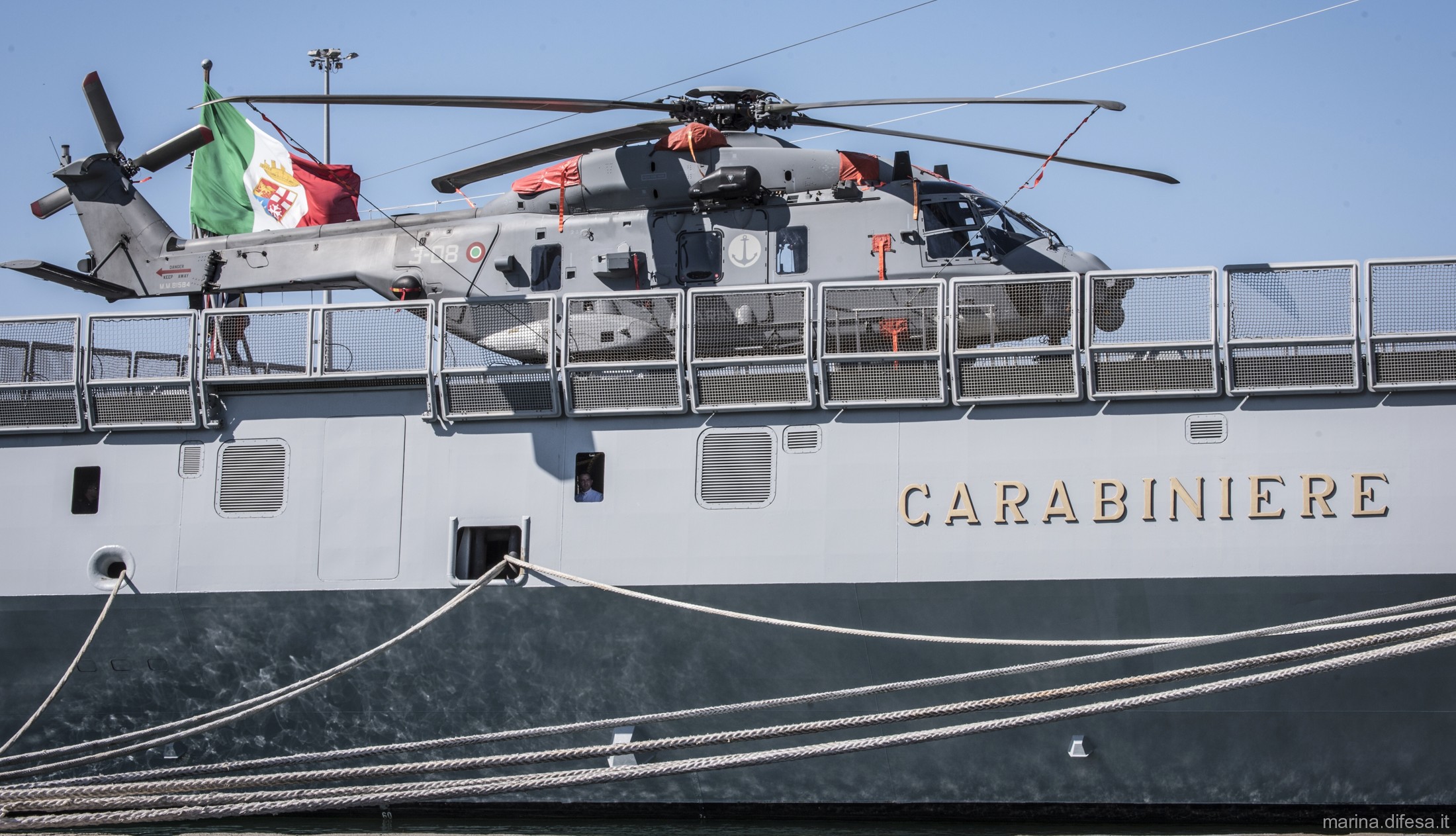 f-593 carabiniere its nave bergamini fremm class guided missile frigate italian navy marina militare nh90 sh-90 helicopter nfh 59