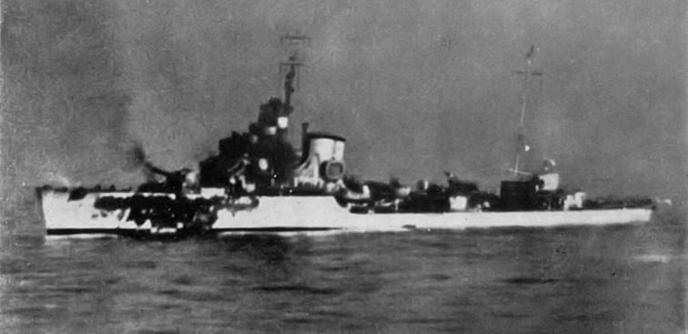 destroyer artigliere soldati class sunk by hms york ajax cape passero carlo margottini captain