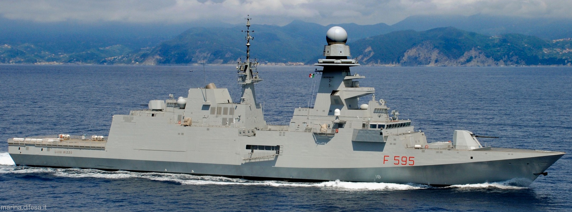f-595 luigi rizzo its nave bergamini fremm class guided missile frigate italian navy marina militare 03a