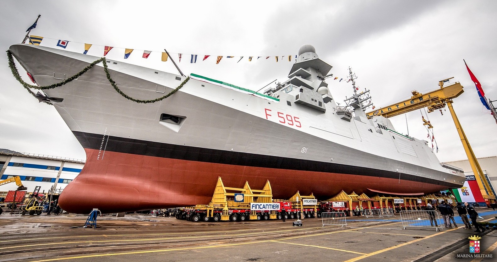 f-595 luigi rizzo its nave bergamini fremm class guided missile frigate italian navy marina militare 13 fincantieri shipbuilding