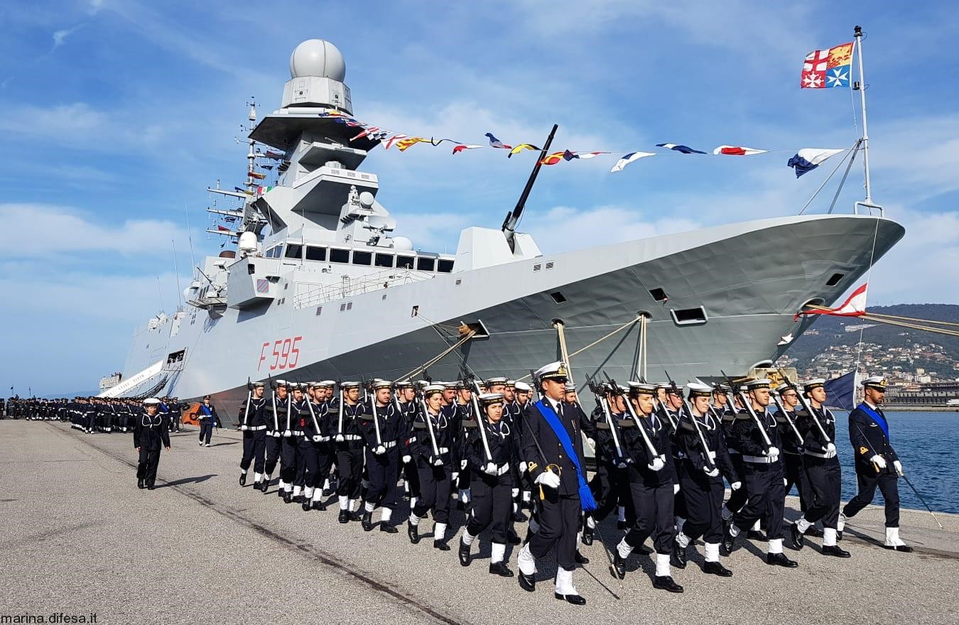 f-595 luigi rizzo its nave bergamini fremm class guided missile frigate italian navy marina militare 32