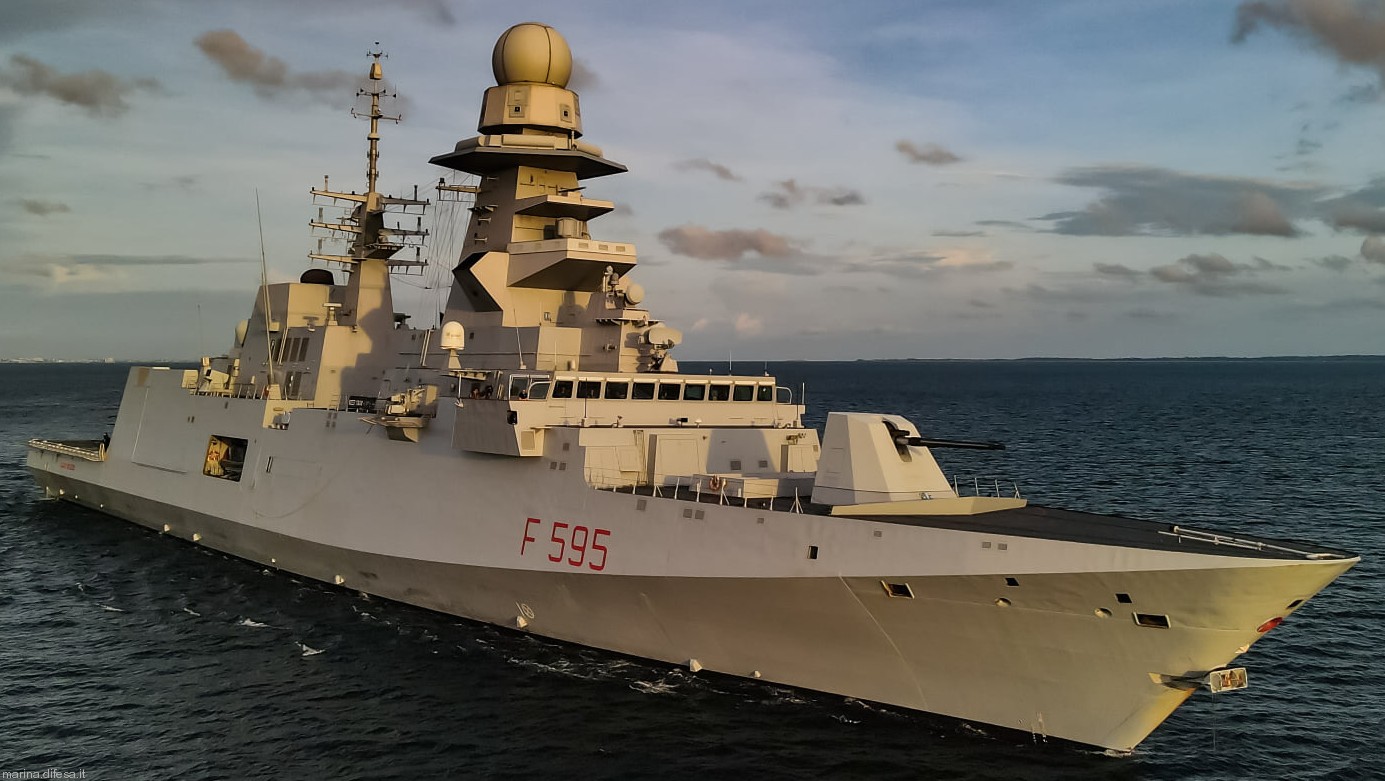 f-595 luigi rizzo its nave bergamini fremm class guided missile frigate italian navy marina militare 35