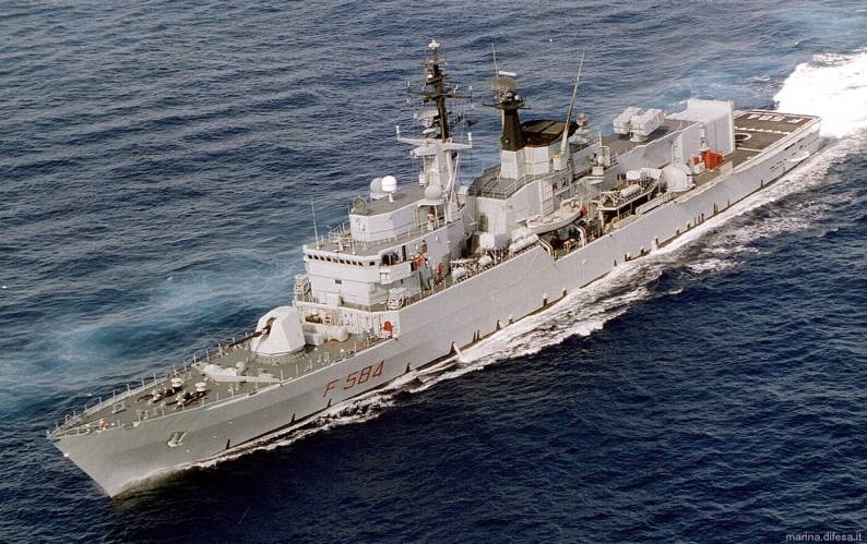 soldati class frigate f 584 its bersagliere italian navy