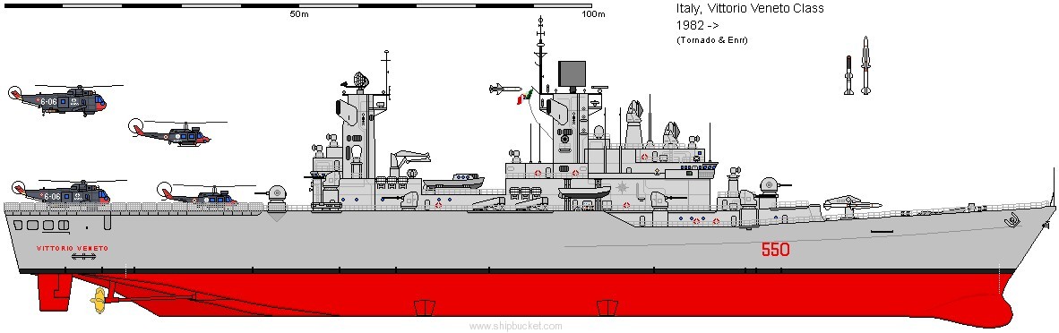 c-550 its vittorio veneto helicopter cruiser guided missile italian navy 09 armament