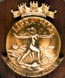 p 402 libra crest insignia patch badge cassiopea class offshore patrol vessel opv italian navy marina militare italiana