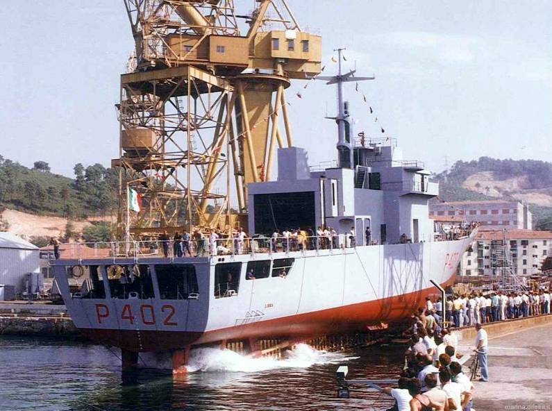 p-402 its libra cassiopea class offshore patrol vessel opv launching christening ceremony