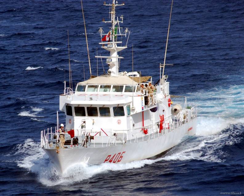 p 406 its nave sentinella coastal patrol vessel italian navy