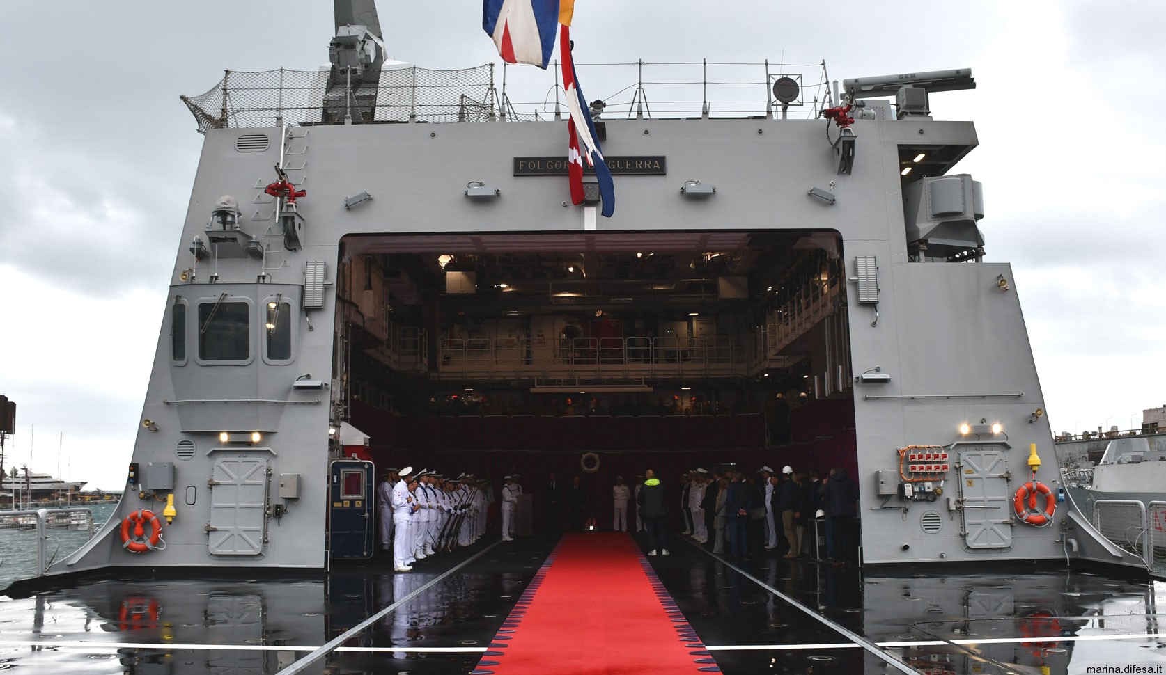 p-434 giovanni delle bande nere thaon di revel class offshore patrol vessel its nave ppa italian navy commissioning ceremony la spezia 09