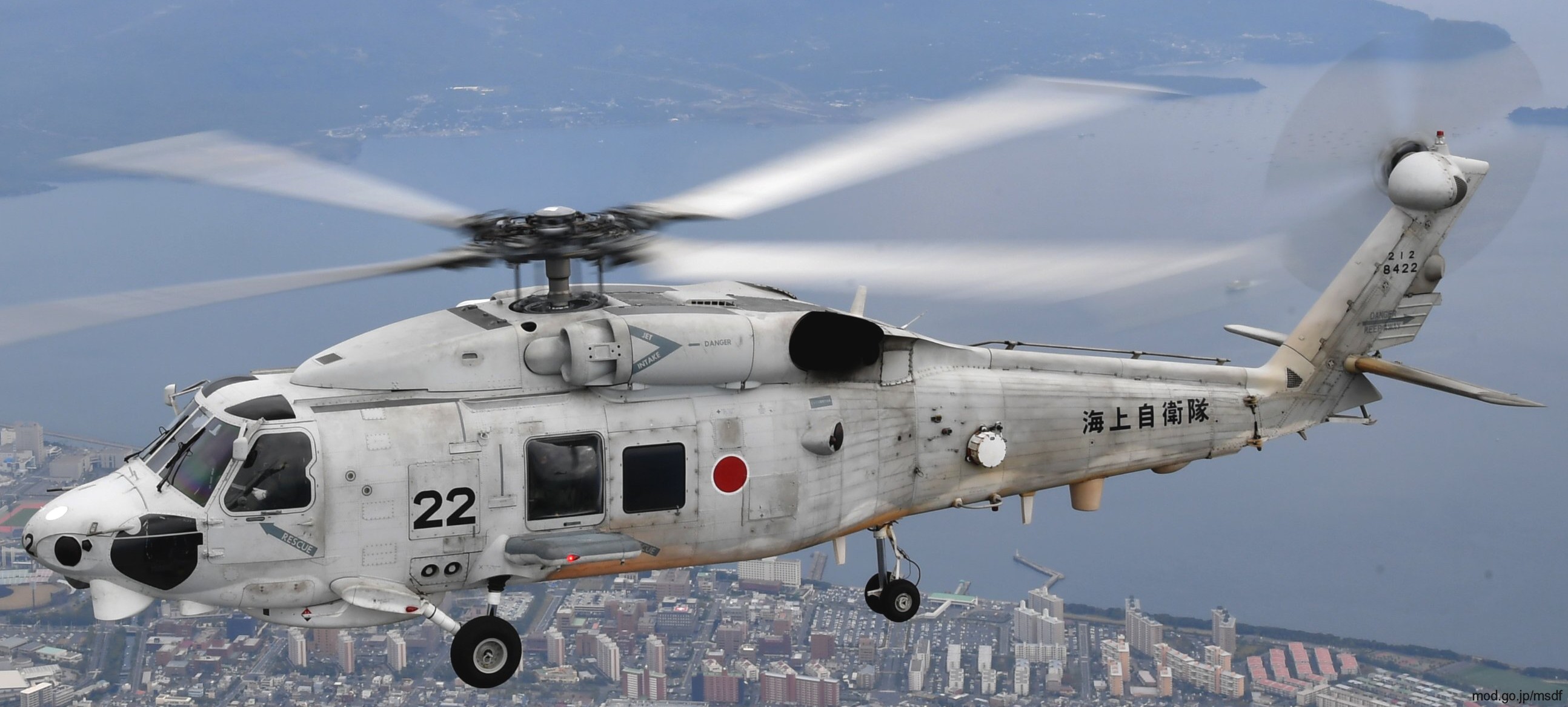 mitsubishi sh-60k helicopter anti submarine japan maritime self defense force jmsdf navy seahawk 8422 02