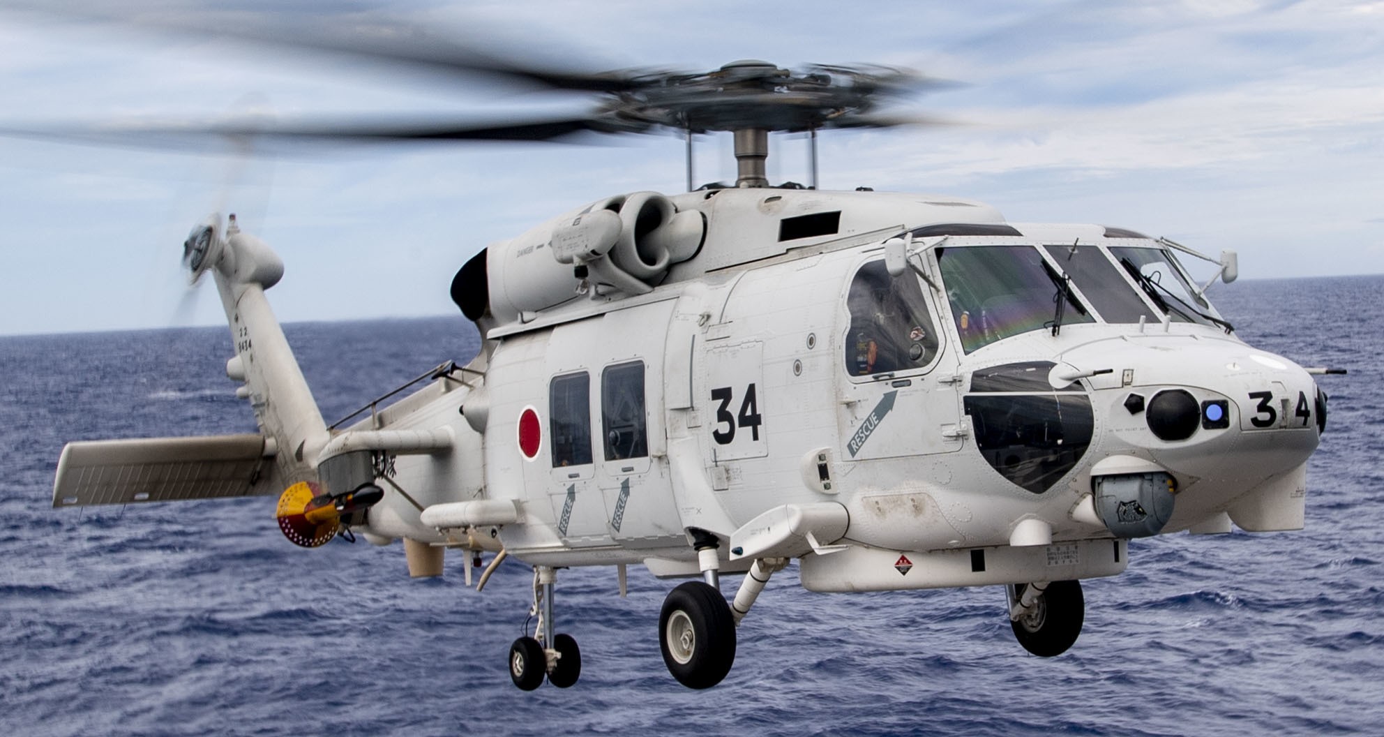 mitsubishi sh-60k helicopter anti submarine japan maritime self defense force jmsdf navy seahawk 8434 05