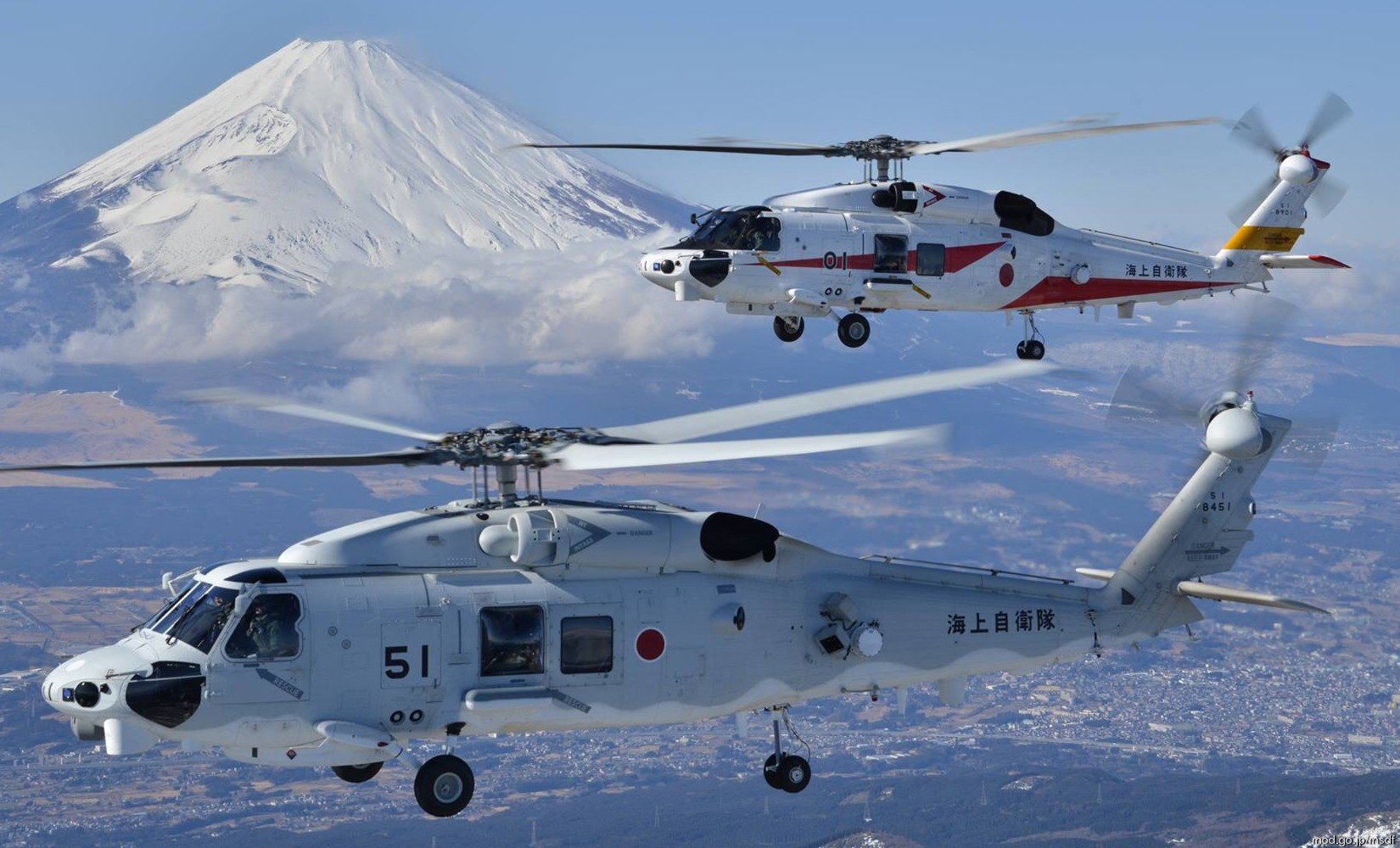 mitsubishi sh-60k helicopter anti submarine japan maritime self defense force jmsdf navy seahawk 8451 02