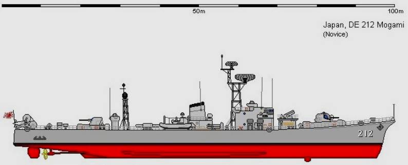 JDS Mogami Isuzu class destroyer escort jmsdf 3"/50 gun Mk-32 torpedo tubes Bofors M/50 ASW rocket launcher